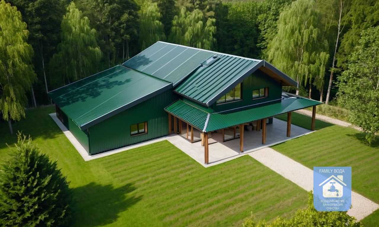 Монтаж водостоков крыши с черепицей и снегозадержателями под ключ