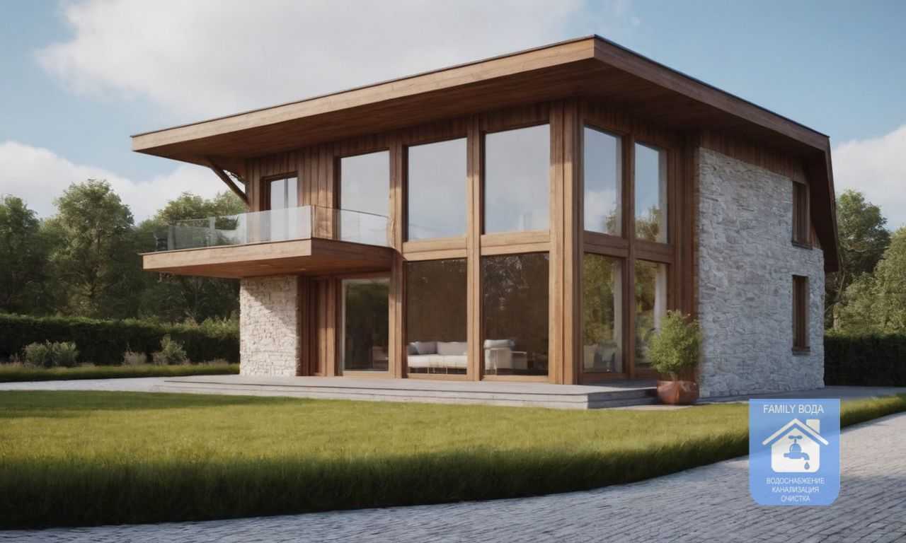 Дом с приоритетом пешеходных маршрутов на участке для удобства и комфорта